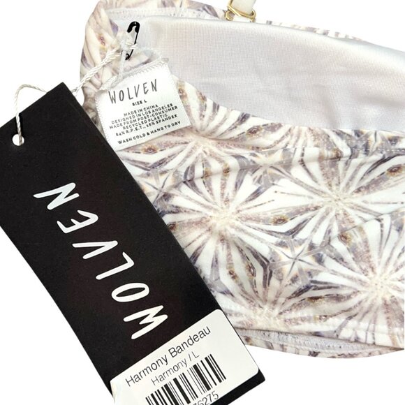 Wolven Harmony Bandeau Bikini Top Large New - Picture 3 of 3